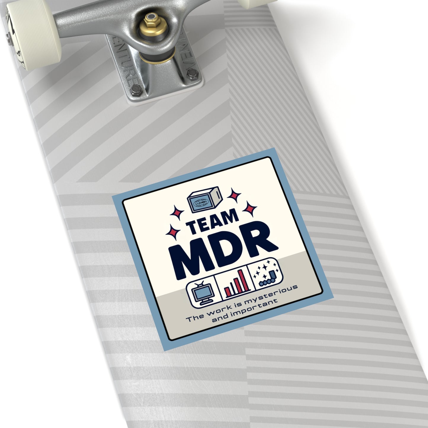 TEAM MDR Sticker – Severance TV Show Fan Art – Macrodata Refinement Department Retro Vinyl Sticker – Waterproof Laptop Sticker for Fans