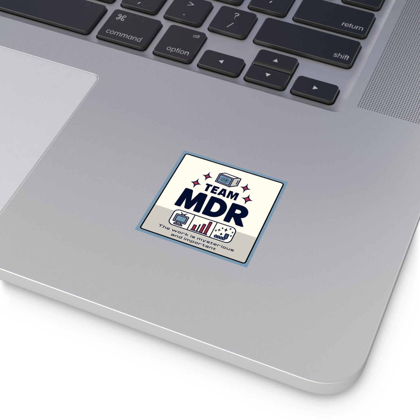 TEAM MDR Sticker – Severance TV Show Fan Art – Macrodata Refinement Department Retro Vinyl Sticker – Waterproof Laptop Sticker for Fans