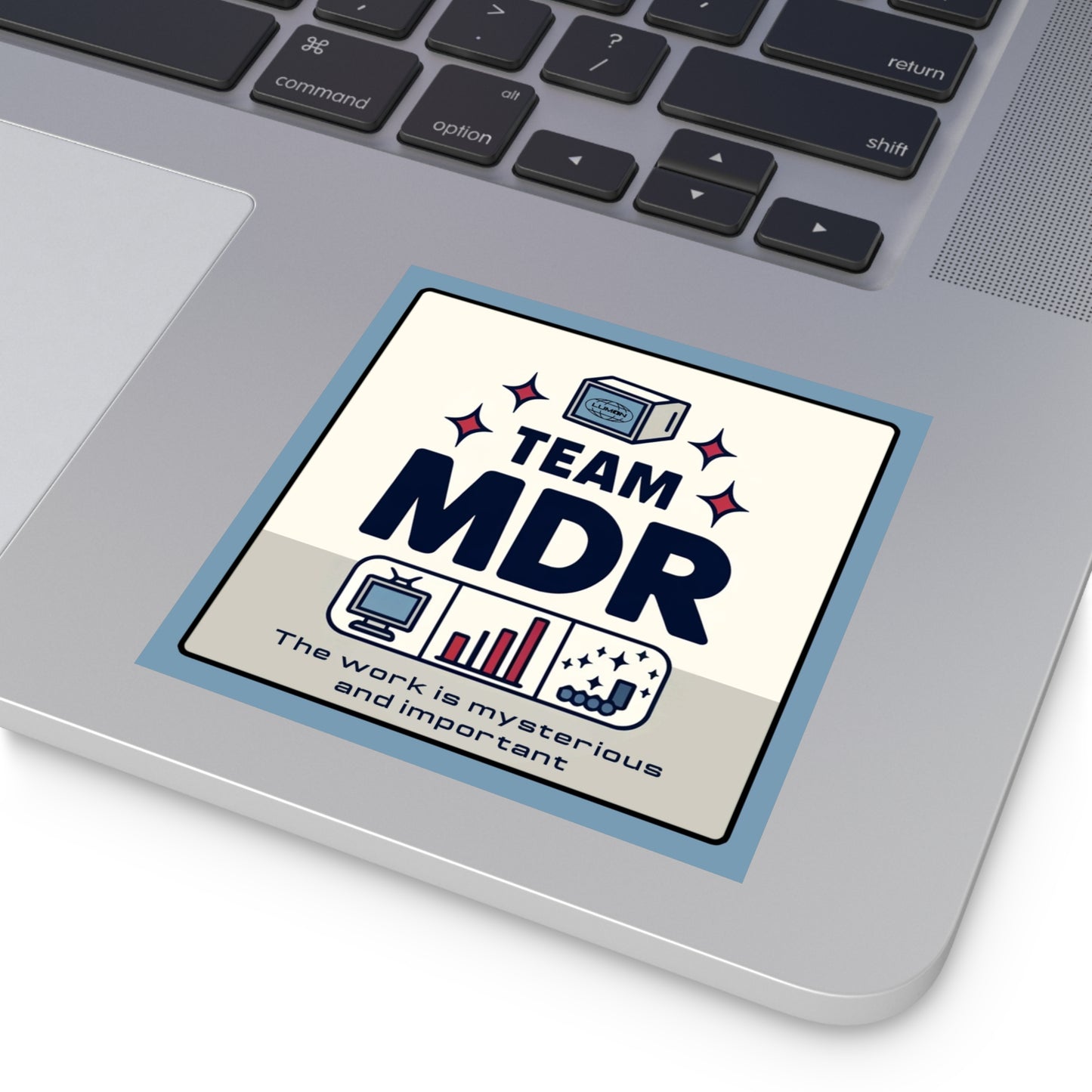 TEAM MDR Sticker – Severance TV Show Fan Art – Macrodata Refinement Department Retro Vinyl Sticker – Waterproof Laptop Sticker for Fans